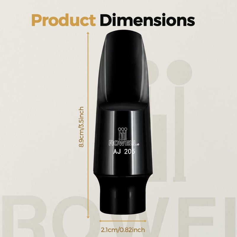 ROWell Jazz Alto Saxophone Mouthpiece Professional Sax Mouthpiece Warm Bright Tone for Beginners Students & Pros,Ideal for Jazz, Pop Music - Image 5